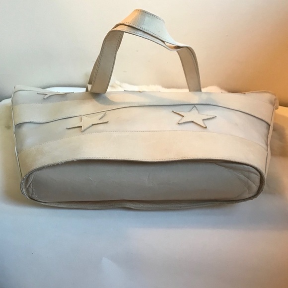 Escada Leather Stars & Stripes Tote Bag White - Picture 6 of 10